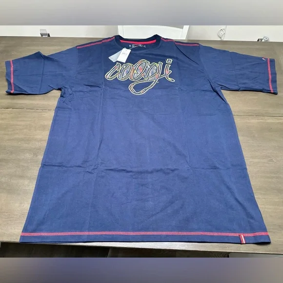 VINTAGE COOGI KNITWEAR TSHIRT STYLE ON SPELLOUT NWT- Dead-stock-3XL-Original Bag - Picture 1 of 15